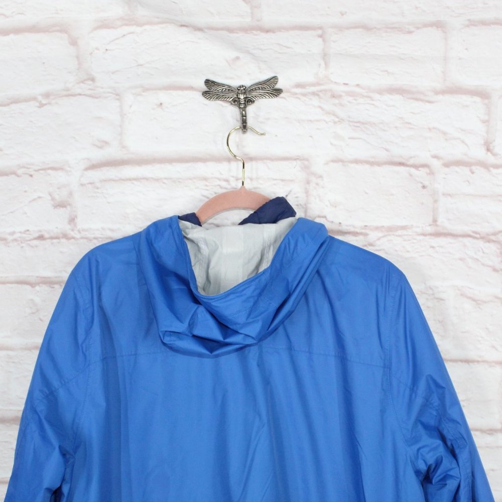 LL Bean Blue Nylon Full Zip Lined Insulated Hooded Jacket Size L - Picture 5 of 12